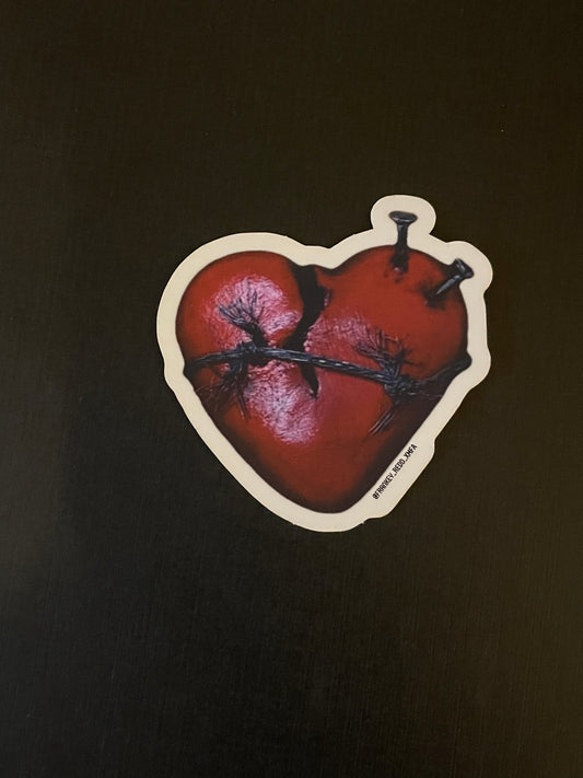 Barbed Wire Heart Sticker